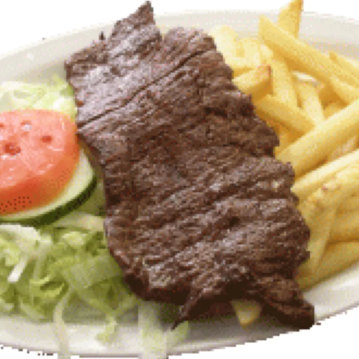 BISTEC C/ARROZ, PAPAS FRITAS Y ENSALADA