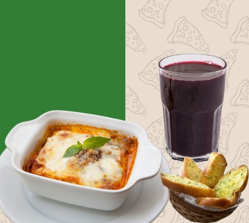 MENU: LASAGNA BOLOGNESA +PAN+BE